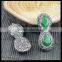 LFD-0056P ~ Wholesale New Crystal Rhinestone Paved Malay jade Gemstone Pendants Jewelry Finding