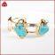 Genuine fashion turquoise jewelry, semi-precious gemstone bracelet gold jewelry