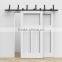 6/6.6ft bypass sliding barn door closet door interior sliding door hardware