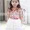 factory suppley 2015 spring girls rose dress joint pink tutu skirt for girls princess lace dress