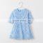 O-collar lace children girl dress middle princess baby girl dress OEM service