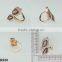Special leaf shape ring rhinestone rose gold charm ring R820                        
                                                                                Supplier's Choice