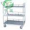 3-tier stainless steel trolley carts for hospital