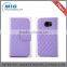 Lambskin style wallet PU leather case For Samsung S6, Cell phone case For Samsung galaxy S6 leather case with Zipper, 7 colors