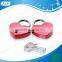 2016 AJF new style and very popular mini zinc alloy red heart love lock