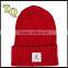 wholesale blank red acrylic winter knitted hats