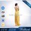 Fashion Heavy Beaded Sweetheart Long Gold Color Cocktail Dress