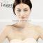 Body jewelry geometric zircon copper link chain necklace and earring jewelry set for braide
