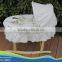 hand made cradle baby moses basket / moses basket set /maize basket/ bassinet,/ corn basket /with rocking stand BB004