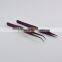 Mini Straight with Curved Tip Eyelash Extensions Tweezers Set In Purple Color Plasma Coating