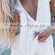 Latest women deep v neckline shorts jumpsuit sexy beach jumpsuit