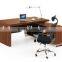 Elegant Design Warm Walnut Color Manager Office Desk And Chair (FOH-P1818-A)
