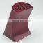 Red stainless steel knife block