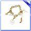 Fashion mushroom shaped stained glass bulk metal advertising keychains