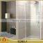 aluminium profile frameless square balcony fiberglass bathroom enclosure with side panel
