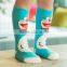 Children cotton socks goods wallpaper cartoon Doraemon pattern cotton blue funny patterned socks