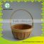 Hand woven wood fruit and vegetable carrying basket