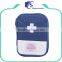 Portable small zipper travel first aid kit bag with mesh pockets