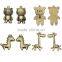 Zinc alloy antic bronze bear animal charm