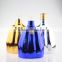 Exported glass bottle manufacturer 1 liter blue electroplating 1 liter bottle rectangular glass bottle