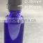 50ml blue frosted boston shape round shoulder Essential oil bottles