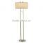 2017 hotel decorative unusual solid brass floor lamp with linen shade good for inn decor high end standing reading lamp