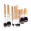 10pcs Bamboo Handle Synthetic Hair Makeup Brush Set Cosmetic Brushes Tool