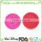 Food grade Valentine Rose flower design silicone cookie stamp with wooden handle