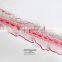 Newest white red bridal lace beaded trim