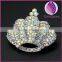 2015 fashion alloy vintage colorful rhinestone crown beautiful brooch