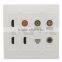 3 X HDMI 3 X RCA AV RJ45 F head TV wall plate Support Customization