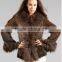 Fashion genuine knitted mink fur coat for women MC04