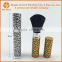 custom made mini size leopard color Synthetic Hair face use retractable powder brush