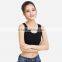 round neck designs hot sale fashionable cotton spandex sexy ladies tank tops 2016 custom logo plain vests women pink tank top
