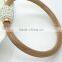 Fashion stainless steel wire bangle jewelry tricolor diamond cuff bracelet for women
