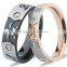 2016 high polished engrave punk style 316L stainless steel wedding band ring for lover