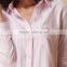 Manufactory brand night clothes stripe pink sleepshirt women pink pyjamas set