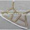 Elegant gold chain Felt Fabric collar, new design collar necklace for women garment