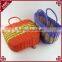 Colorful plastic woven hand basket fruit vegetable used mini shopping baskets