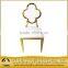 hot sale wedding chair with white pu cover and golden frame