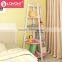 5 Tier Corner Display Wood Leaning shelf storage Rack colorful shelving rack home furniture corner shelf