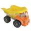 Dongguan Toy Big Plastic Dump Truck Yellow Cab and Orange Dump from ICTC Factory