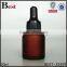 30ml high quality cosmetic essence oil perfume glass bottle big rubber gold aluminum dropper bottle glass china suppliers