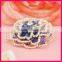 Rhinestone Beaded Blue Decorative Scarf Buckles WCK-850