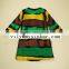 Winter Three Quarter Sleeve Cardigan Colorful Strips Women Coat Made in Sinkar
