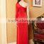 High quality party dress,one shoulder ladies sexy red maxi evening dresses