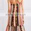 Wholesale Ladies Apparel Summer Style Soft Fabric Striped Silk Dress(DQE0396D)