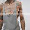 Xinlan High Quality New Design Summer Custom Dark Grey Gym Wear Comfortable 100% Cotton Casual Men's Sport Tank Tops