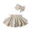 Summer Hot Sale Cute Fashion Party Baby Mini Skirt With Matching Headband