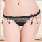 Brand new sexy lady t-back transparent hot lady lace t-back panties with bows in stock